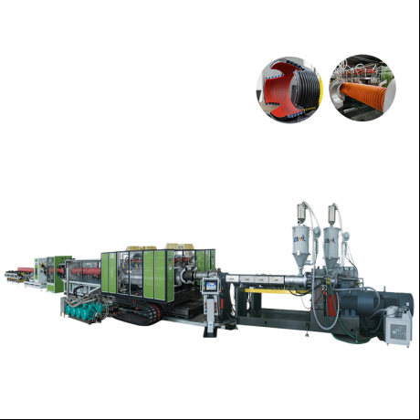 HDPE / PP / PVC තිරස් වර්ගය ද්විත්ව බිත්ති විඛාදන නල නිස්සාරණ රේඛාව